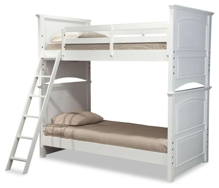 Madison Natural White Twin Over Twin Bunk Bed