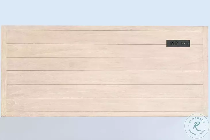 Autumn Echo Light Gray 58" Writing Desk with USB Port