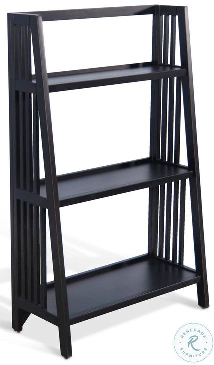 Mesa Grace Black 48" Folding Bookcase