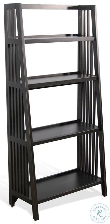Mesa Grace Black 60" Folding Bookcase