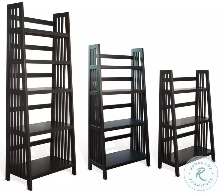 Mesa Grace Black 60" Folding Bookcase