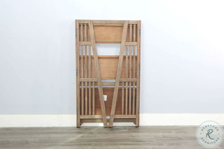Willow Nest Natural Mahogany Wood 48" Folding Bookcase