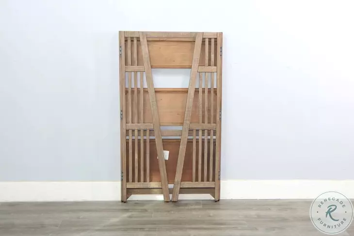 Willow Nest Natural Mahogany Wood 48" Folding Bookcase