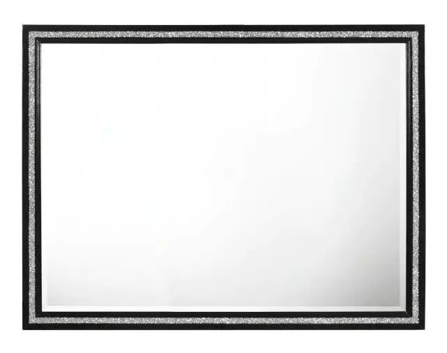 Haiden Weathered Black Rectangular Dresser Mirror