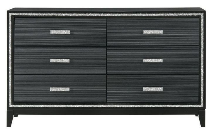 Haiden Weathered Black 6 Drawer Dresser