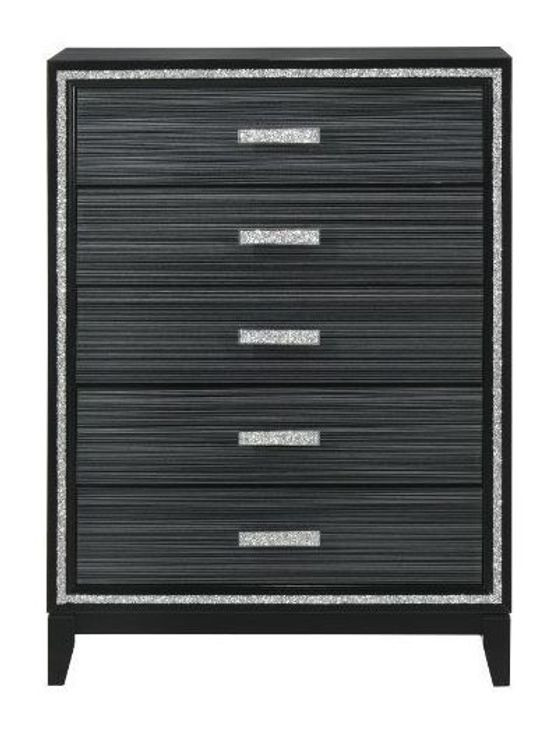 Haiden Weathered Black 5 Drawer Chest