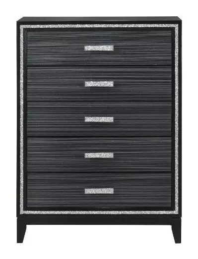 Haiden Weathered Black 5 Drawer Chest