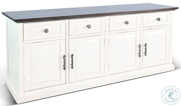 Ember Grace White 4 Door Credenza