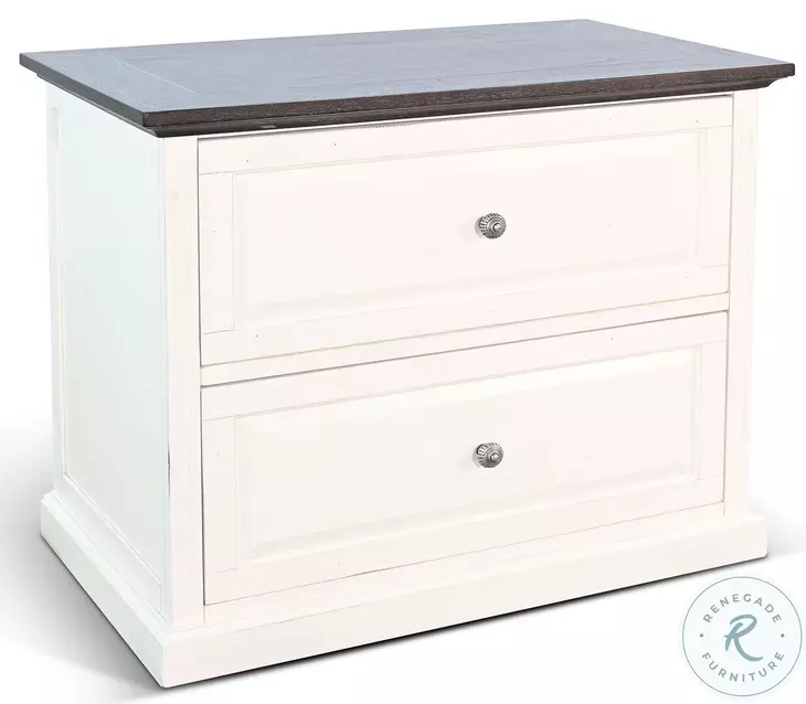 Maple Haze White 2 Drawer File Cabinet