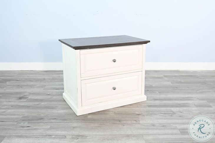 Maple Haze White 2 Drawer File Cabinet