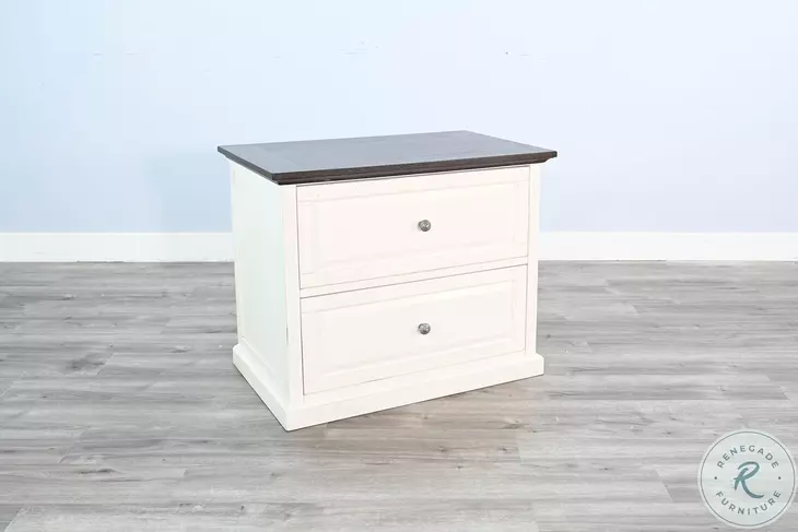 Maple Haze White 2 Drawer File Cabinet