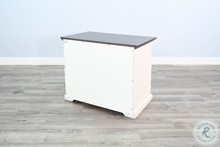 Maple Haze White 2 Drawer File Cabinet