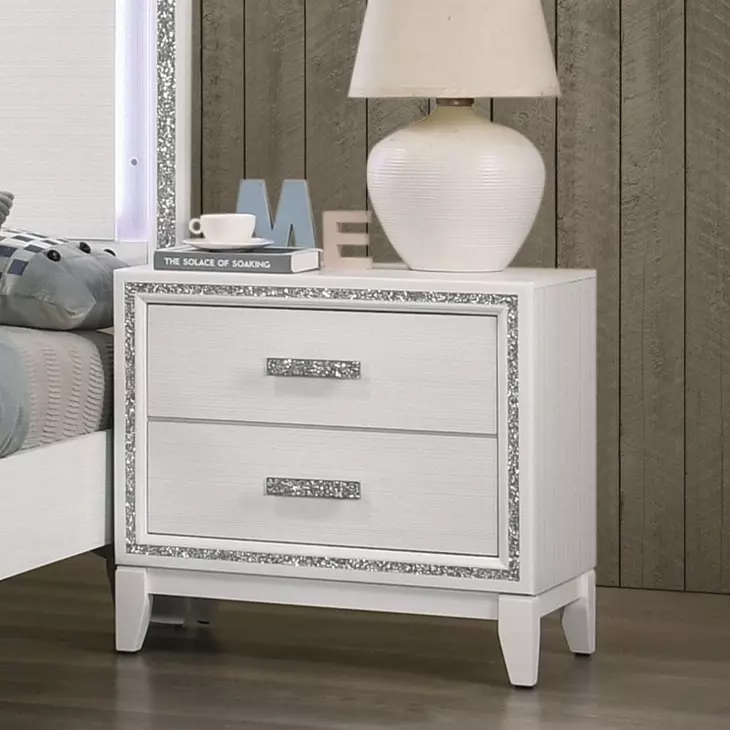 Haiden White 2 Drawer Nightstand