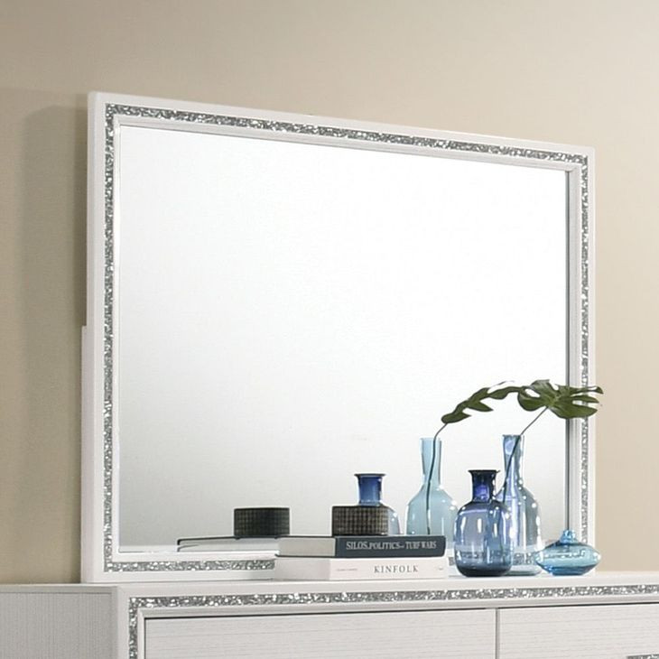 Haiden White Rectangular Dresser Mirror