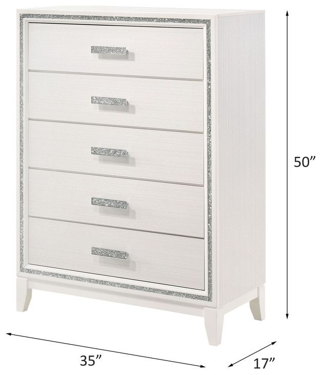 Haiden White 5 Drawer Chest