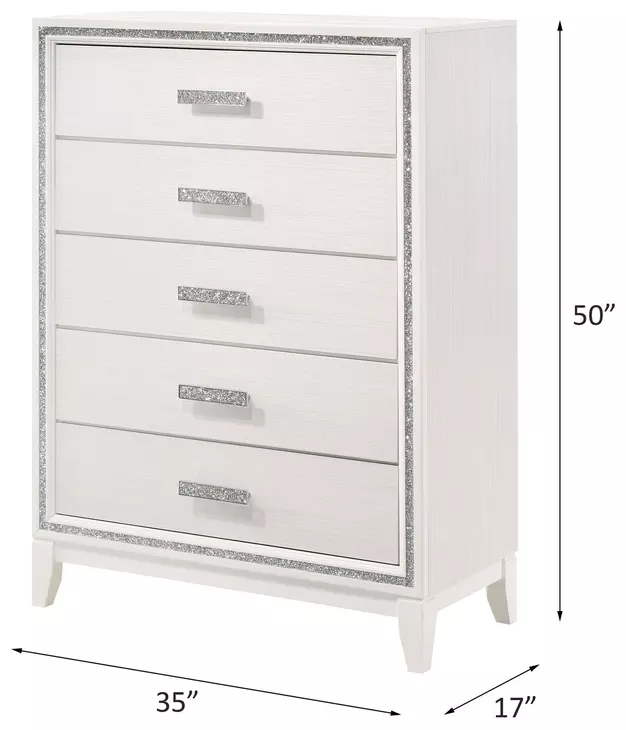 Haiden White 5 Drawer Chest
