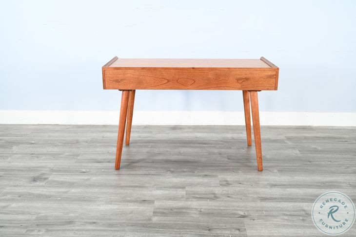 Maple Haze Medium Brown 48" Mid Century 3 Drawer Desk