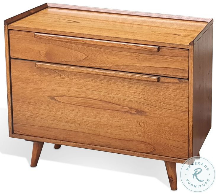 Cinnamon Mindi Medium Brown 2 Drawer File Cabinet