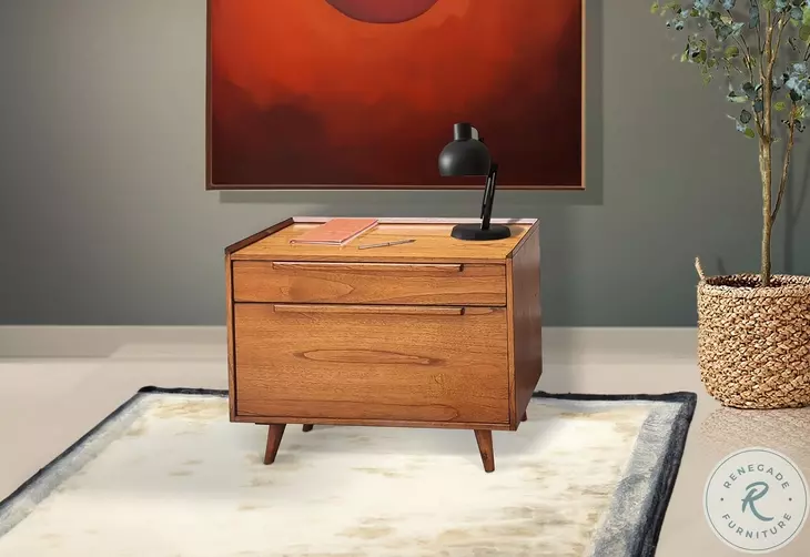 Cinnamon Mindi Medium Brown 2 Drawer File Cabinet