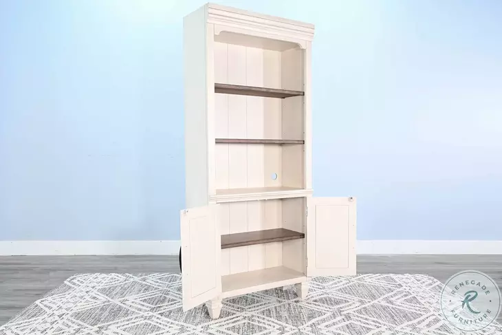 Cypress Grove White 76" Bookcase