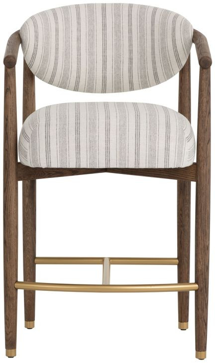 Freya Gifford Script Upholstered Counter Height Stool