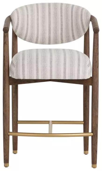 Gavina Gifford Script Upholstered Counter Height Stool