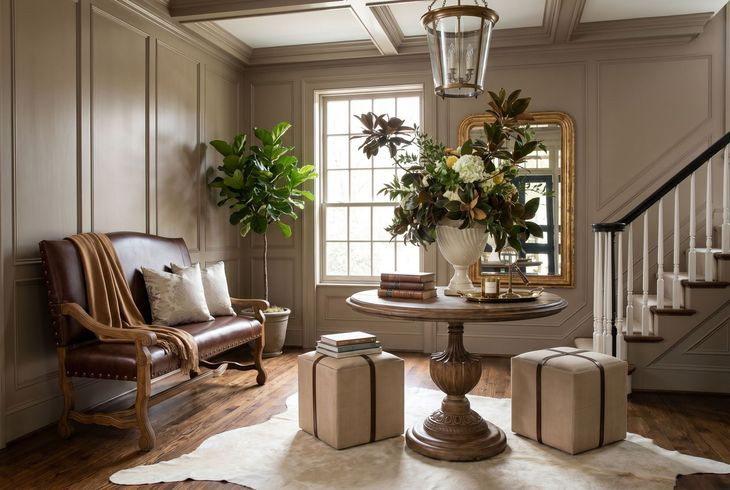 Italian Brown Leather Settee
