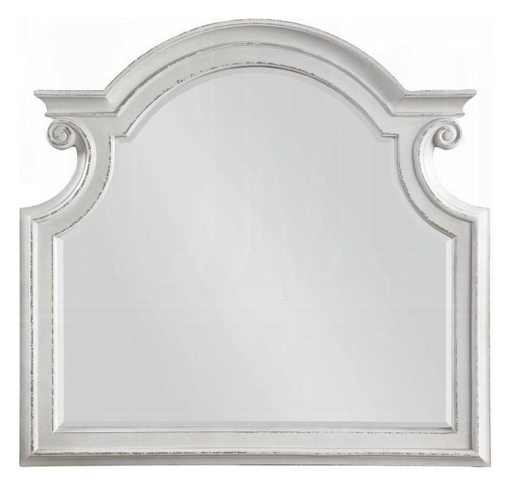 Florian Antique White Arched Dresser Mirror