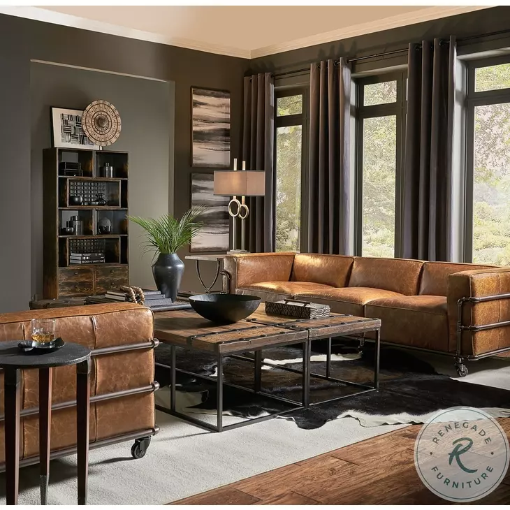 Antwerp Brown 102" Leather Couch