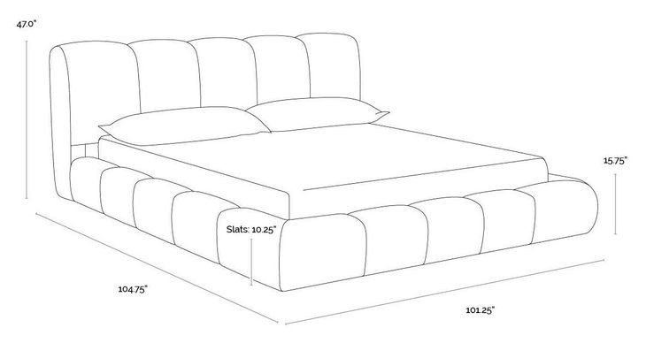 Liana Meg Ash King Upholstered Platform Bed
