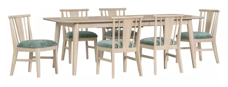 West End Sage Green and Natural Maple Upholstered Spindle Side Chair Set of 2