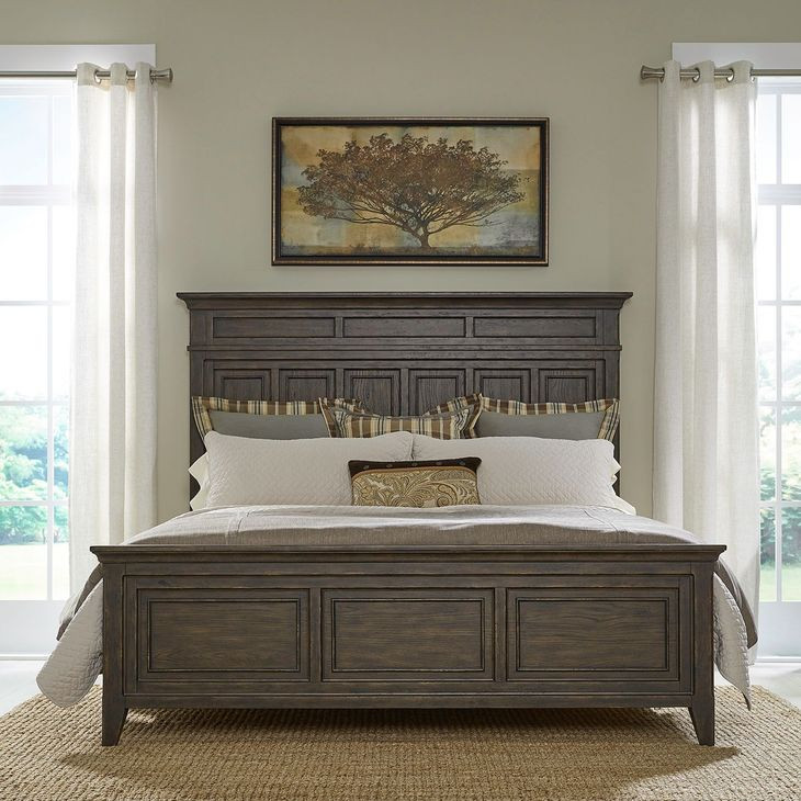 Paradise Valley Saddle Brown California King Panel Bed