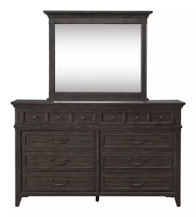 Eden Ridge Saddle Brown Dresser And Mirror