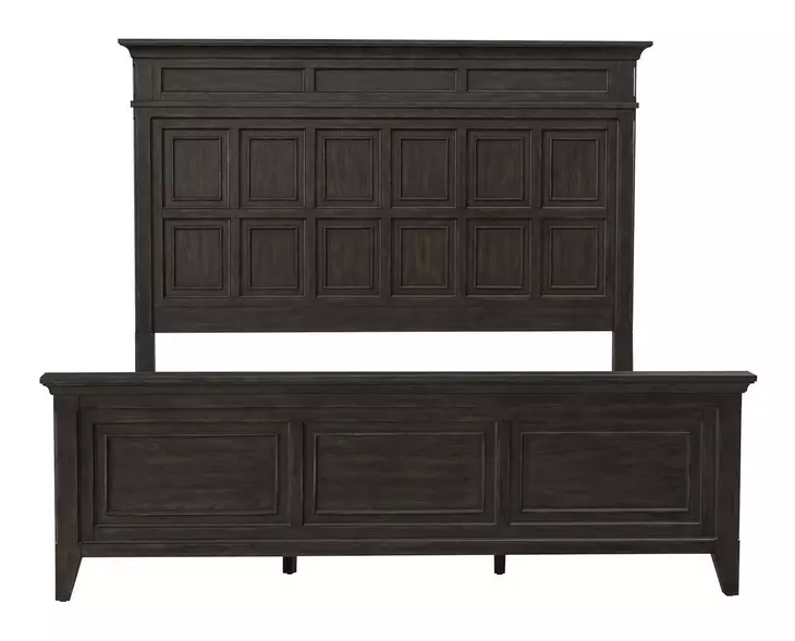 Eden Ridge Saddle Brown King Panel Bed