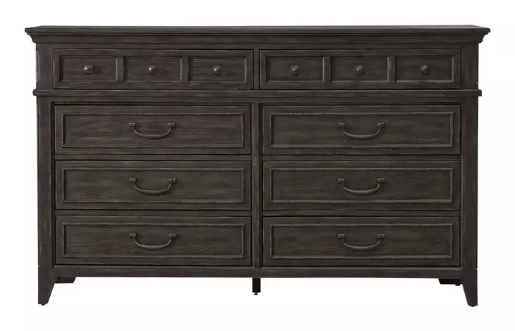 Eden Ridge Saddle Brown 8 Drawer Dresser