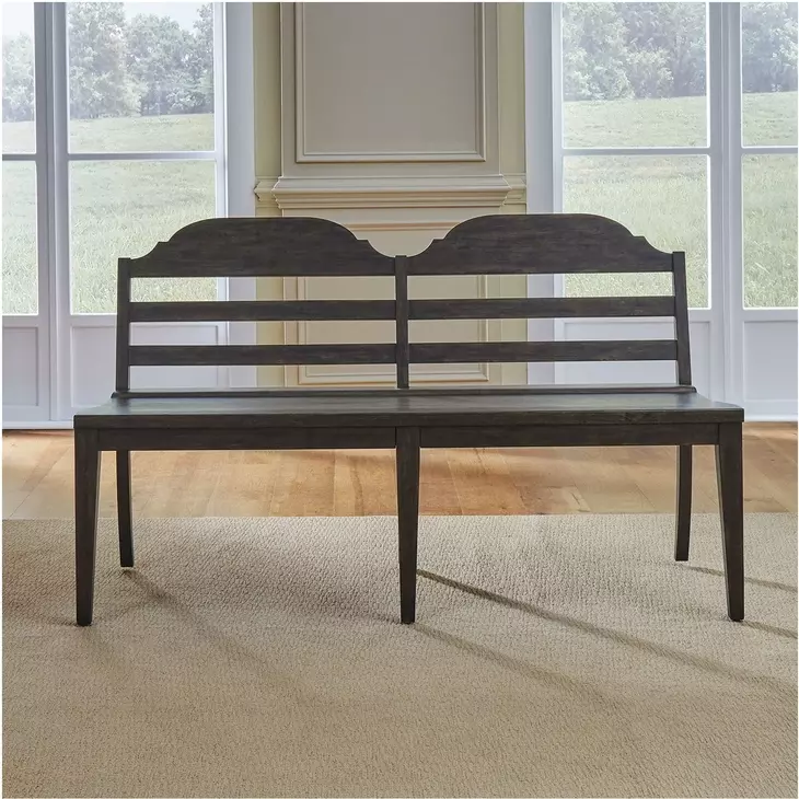 Paradise Valley Saddle Brown Ladder Back Bench