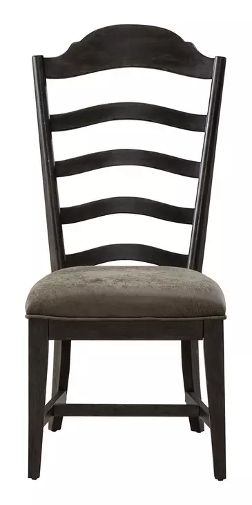Paradise Valley Saddle Brown Upholstered Ladder Back Side Chair Set of 2