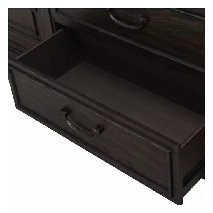 Paradise Valley Saddle Brown Entertainment Center with Piers