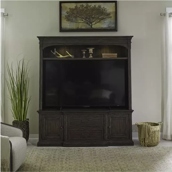 Paradise Valley Saddle Brown Entertainment Center