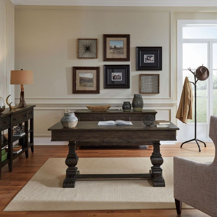 Paradise Valley Saddle Brown 2 Piece Desk Set