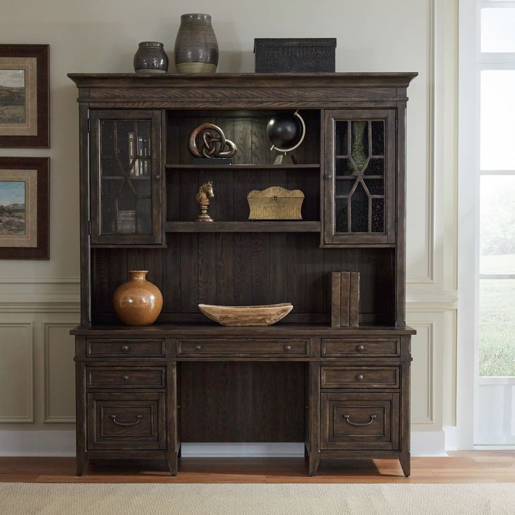 Paradise Valley Saddle Brown 72" Executive Credenza
