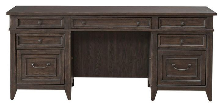 Paradise Valley Saddle Brown 72" Executive Credenza