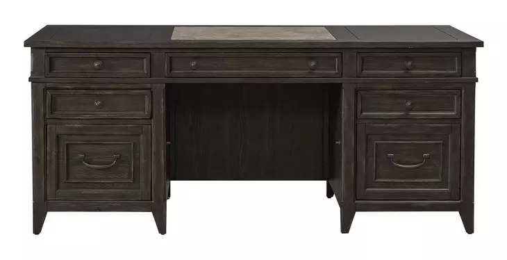 Eden Ridge Saddle Brown Executive Desk