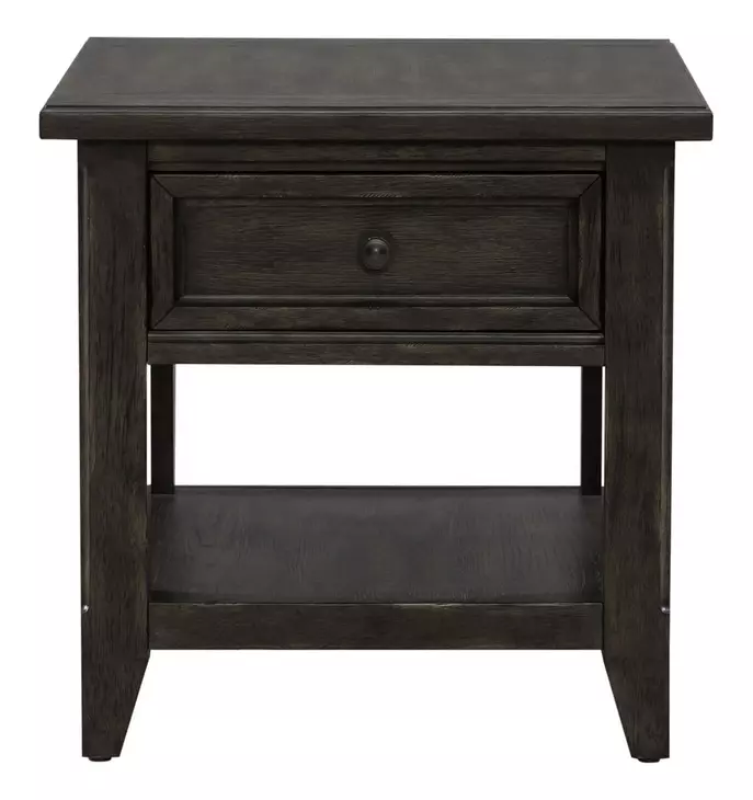 Paradise Valley Saddle Brown Rectangular End Table