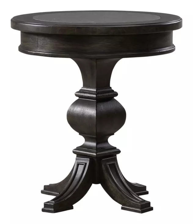 Paradise Valley Saddle Brown Round Chairside Table