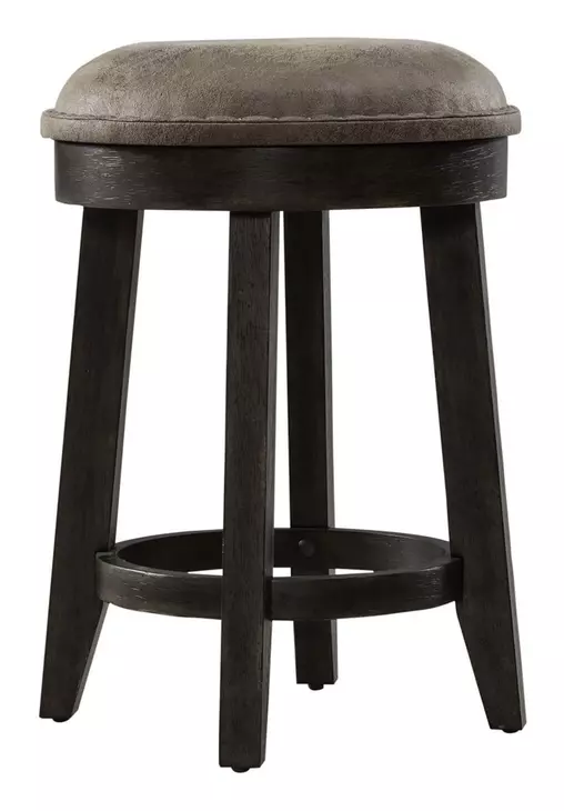Eden Ridge Saddle Brown Upholstered Console Stool