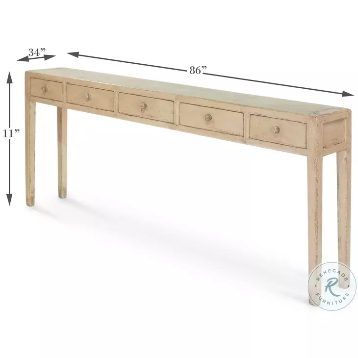 Jewelers Ivory Console Table
