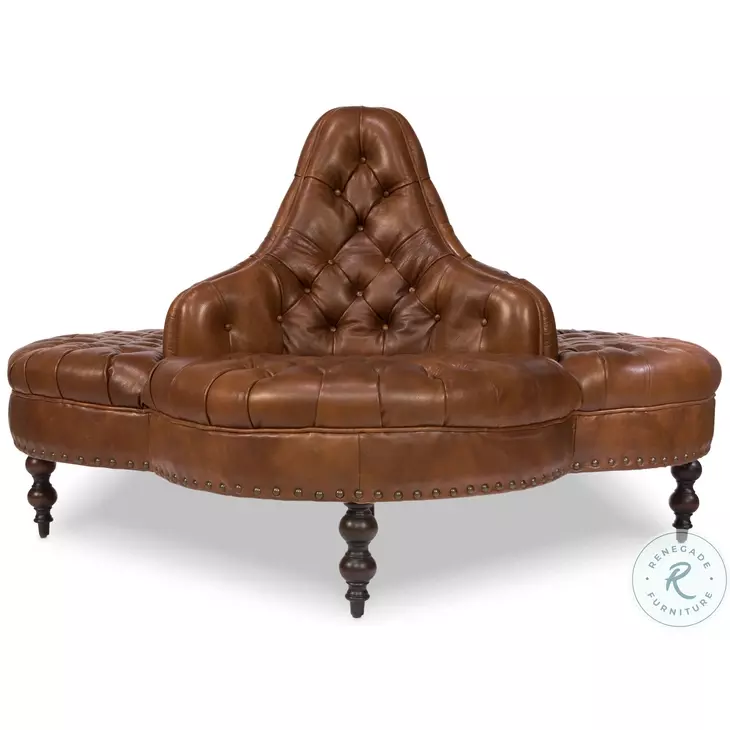 Lobby Brown Leather Sofa