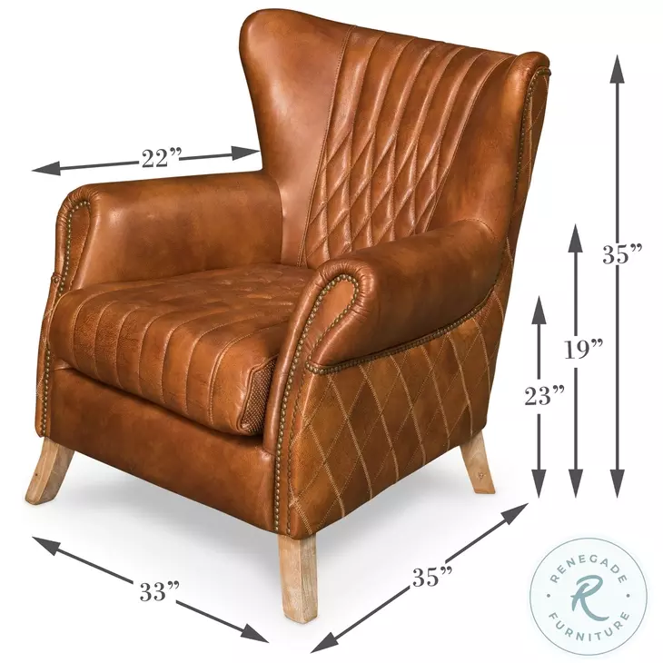Bugatti Brown Leather Arm Chair