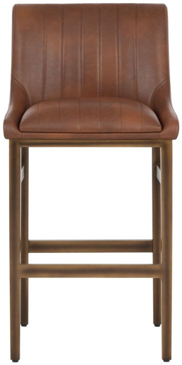 Ellsworth Bravo Cognac Upholstered Barstool